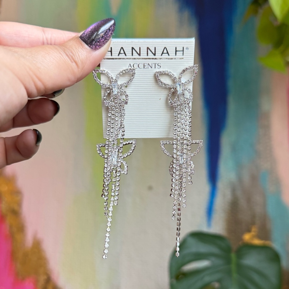 Hannah | Sparkle Butterfly Earrings | B2